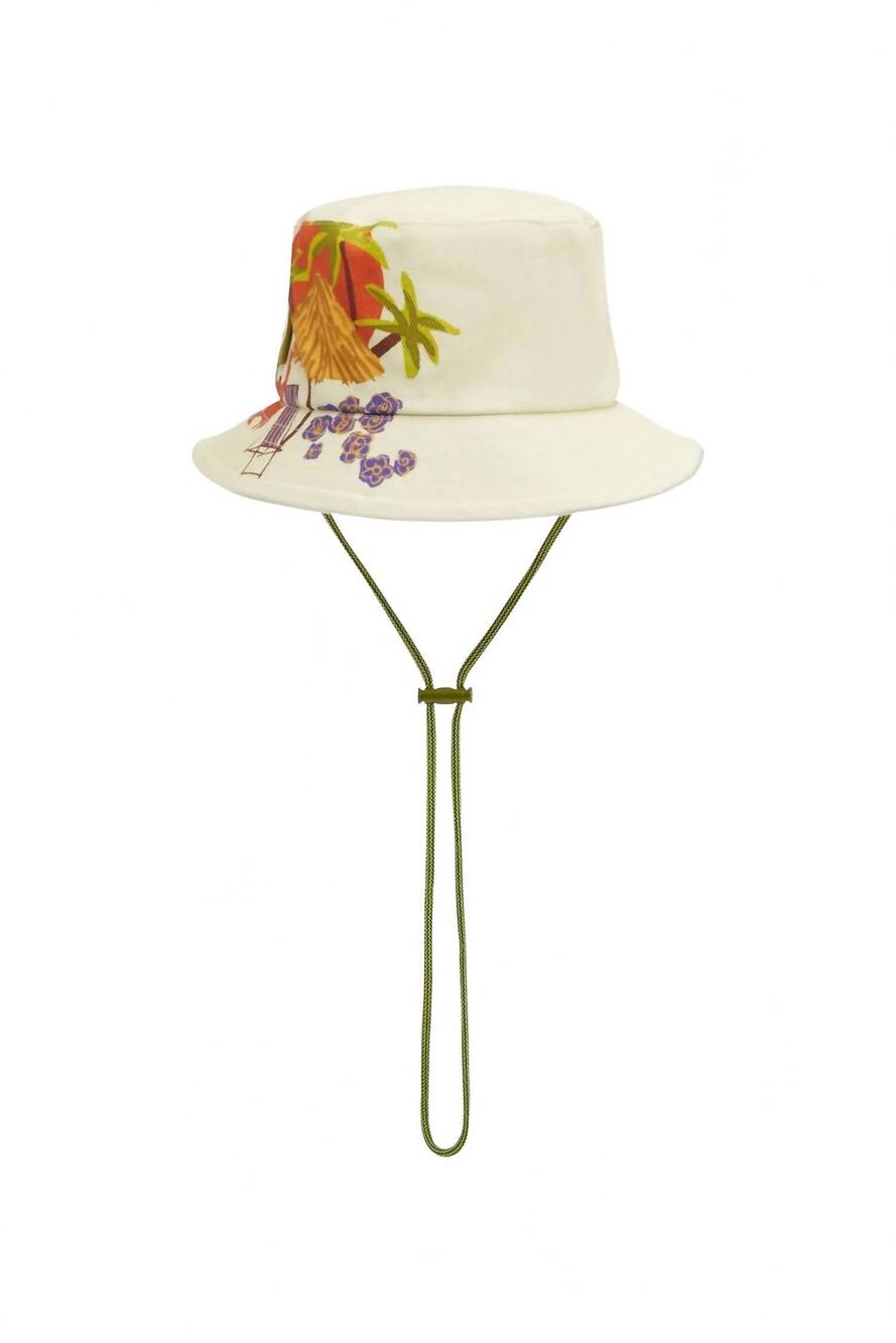 NEW ALEMAIS women's island cove bucket hat in cream